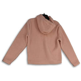 NWT Womens Pink Long Sleeve Sherpa Pullover Hoodie Size Medium alternative image