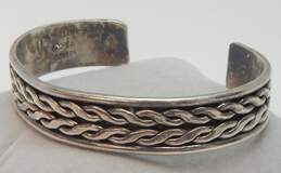 Taxco 925 Textured Woven Cuff Bracelet 32.3g