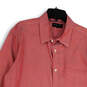 Mens Pink Collared Front Pocket Long Sleeve Button-Up Shirt Size XL image number 3