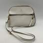 Nanette Lepore Womens White Leather Adjustable Strap Crossbody Bag Purse image number 2