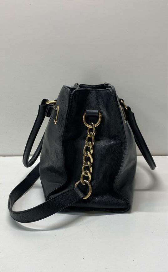 Michael Kors Hamilton Black Leather Shoulder Tote Bag image number 3