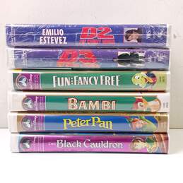 6PC Walt Disney VHS Movie Collection Bundle