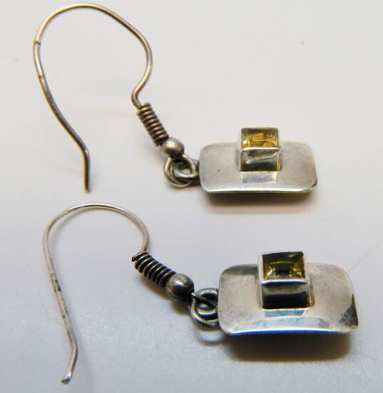 Artisan M. Lee 925 Citrine Drop Earrings image number 3