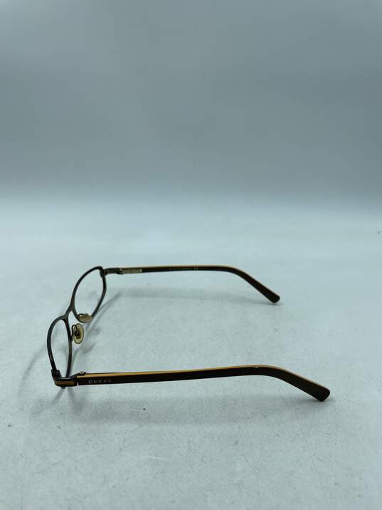 Gucci Bronze Oval Eyeglasses image number 4