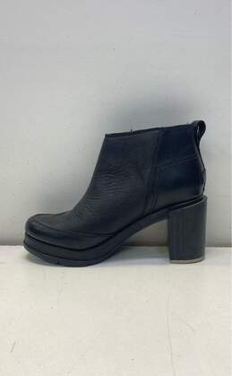Sorel Black Chunky Heel Boot Women Size 8 with Zipper Accent alternative image