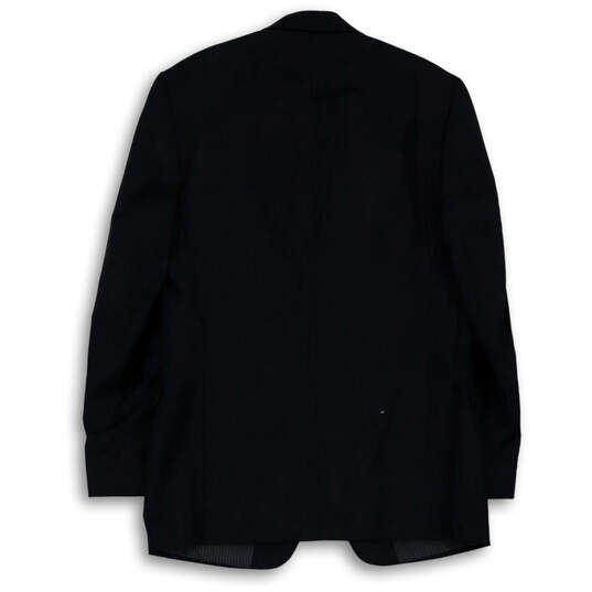 Mens Black Long Sleeve Pockets Notch Lapel Formal One Button Blazer Sz 40L image number 4