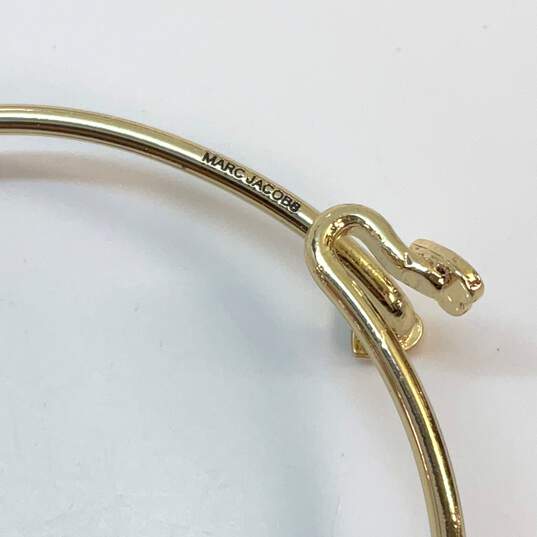 Designer Marc Jacobs Gold-Tone Round Shape Fashionable Cuff Bracelet image number 4