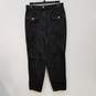 Womens Black Cotton Front Pockets High Rise Tapered Leg Jeans Size 32/46 image number 1