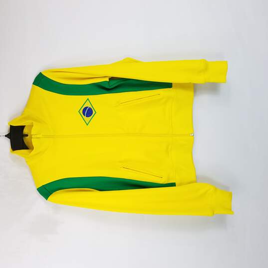 Adidas Brasil Mens Green Zip Track Jacket NWT M | GoodwillFinds