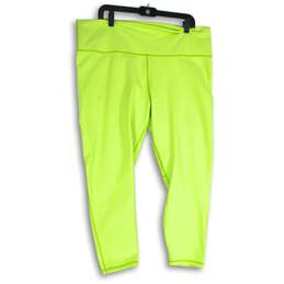 Fabletics Womens Lime Green Elastic Waist Pull-On Cropped Legging Size 3X