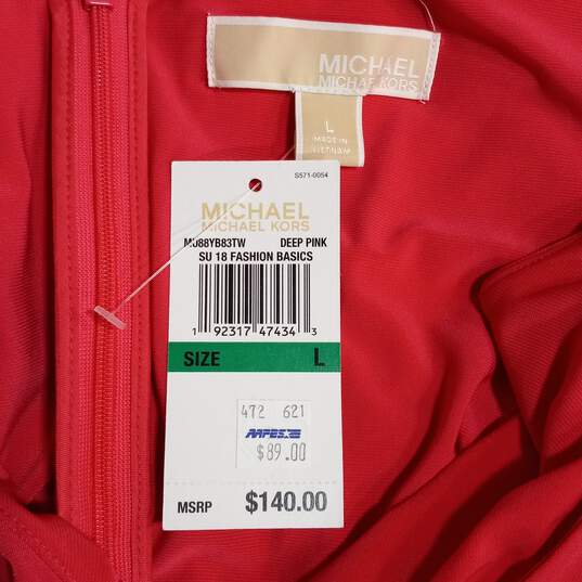 Michael Kors Gold Chain Shoulder Strap Maxi Dress Women's Size L image number 4