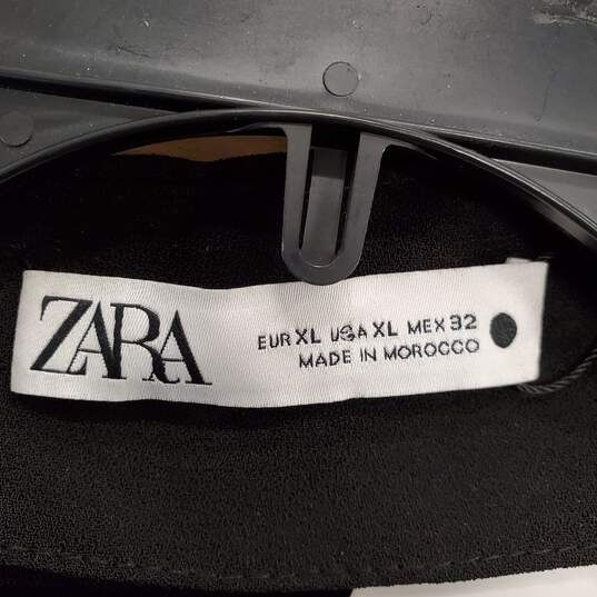 Zara Women Black Cut Out Dress XL NWT image number 3