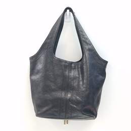 Stuart Weitzman Black Leather Corset Lace Up Large Shoulder Tote Bag alternative image