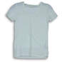 Womens White Short Sleeve V-Neck Straight Hem Pullover T-Shirt Size XS image number 1