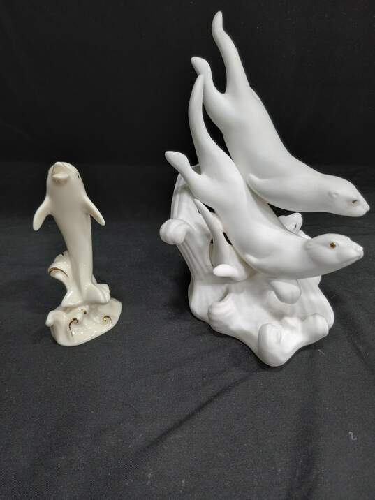 Pair of Lenox Porcelain Sea Life Figurines image number 3