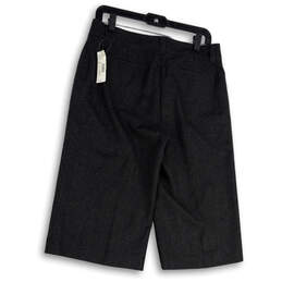 NWT Womens Gray Flat Front Wide Leg Pockets Regular Fit Capri Pants Size 6 alternative image