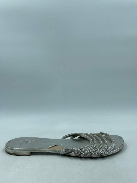 Authentic Giuseppe Zanotti Michela Silver Crystal Sandals W 8 image number 1