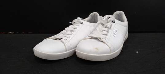 Tommy Hilfiger Men's White Leather Shoes Size 10.5 image number 1