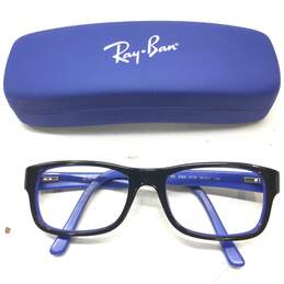 Ray-Ban Rectangle Eyeglasses Blk/Blue