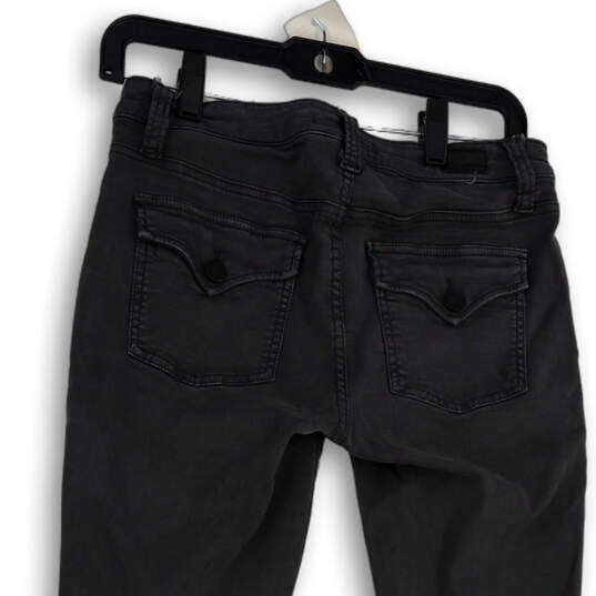Womens Gray Denim Medium Wash Pockets Stretch Skinny Leg Jeans Size 27 image number 4