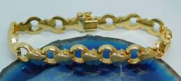 18K Yellow Gold Uno-Ar Fancy Link Chain Bracelet 13.3g