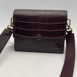NWT JW PEI Womens Purple Leather Detachable Strap Crossbody Bag Purse
