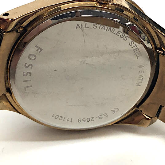 Designer Fossil Stella ES-2859 Gold-Tone Stainless Steel Analog Wristwatch image number 4