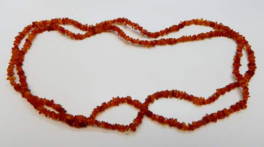 Artisan Honey Amber Raw Nugget Bead Necklace 40.7g image number 3