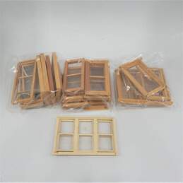 Assorted Vintage Dollhouse Windows DIY Craft Crafting W/ Stained Glass Style