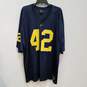 Mens Navy Blue Michigan Wolverines King #42 Football Jersey Size XXL image number 1