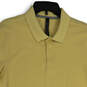 Mens Yellow Spread Collar Short Sleeve Polo Shirt Size Large image number 1