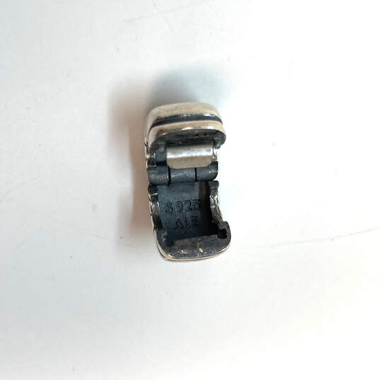 Designer Pandora S925 ALE Sterling Silver Ribbed Clip Beaded Charm image number 3