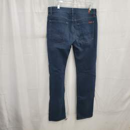 7 For All Mankind Men's Luxe Performance Blue Straight Leg Cotton Jeans Size 33 alternative image