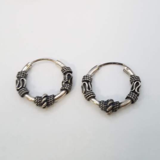 Sterling Silver Multi Gemstone Earring 3Pcs Bundle Damage 12.3g image number 4
