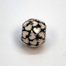 Designer Pandora S925 ALE Sterling Silver Pink Enamel Heart Beaded Charm alternative image