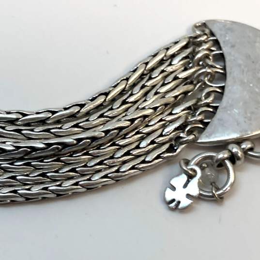 Designer Lucky Brand Silver-Tone Spring Ring Clasp Chain Bracelet image number 4
