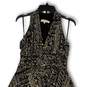 Womens Black Tan Geometric Print Sleeveless Fit And Flare Dress Size 8 image number 3