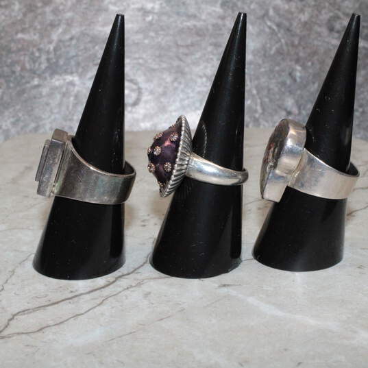 Assortment of 3 Sterling Silver Rings (Size 6.50-8) - 29.4g image number 3