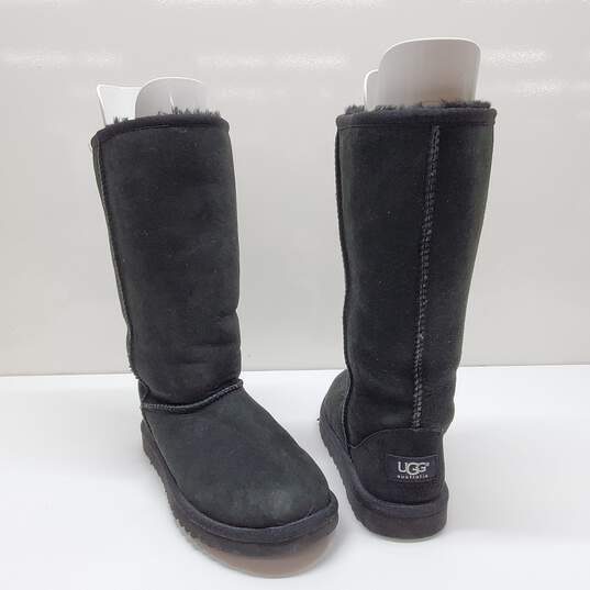 UGG Women's Classic Tall II Suede Black Boots Size 5 image number 1