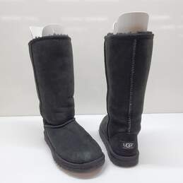 UGG Women's Classic Tall II Suede Black Boots Size 5