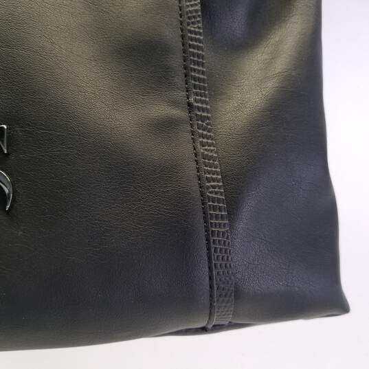 Simply Vera Vera Wang Black Faux Leather Medium Shoulder Tote Satchel Bag image number 7