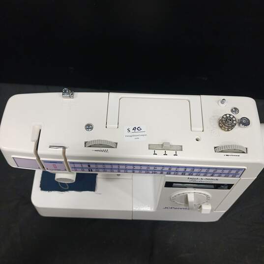 JC Penny White Intel-A-Stitch Sewing Machine UNTESTED image number 4