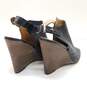 Coach Lindsay Black Leather Wedge Sling Back Booties Women's Size 9B image number 4