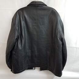Members Only Genuine Black Leather Jacket Size M alternative image