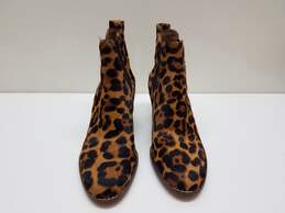 Wm Madewell Boots Reagan Leopard Calf Fur Chelsea Pull-on Booties Sz 6.5 alternative image