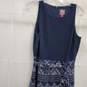 Vince Camuto Women's Blue Chiffon and Jersey Jumpsuit with Wrap Front Size 8 image number 2