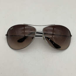 Mens RB3293 Brown Lens Metal Silver Full Rim UV Protection Sunglasses