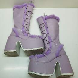 Pastel purple platform Demonia snow boots women's 10 / men's 8.5