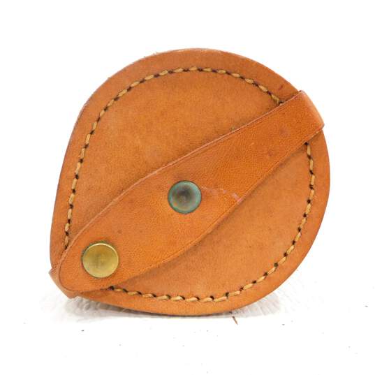Vintage Perrin No. 10 & Argus Tan California Saddle Leather Camera Lens Cases image number 9