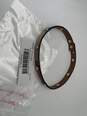 Authentic Womens Brown Leather Gold-Tone Stud Double Wrap Bracelet image number 14